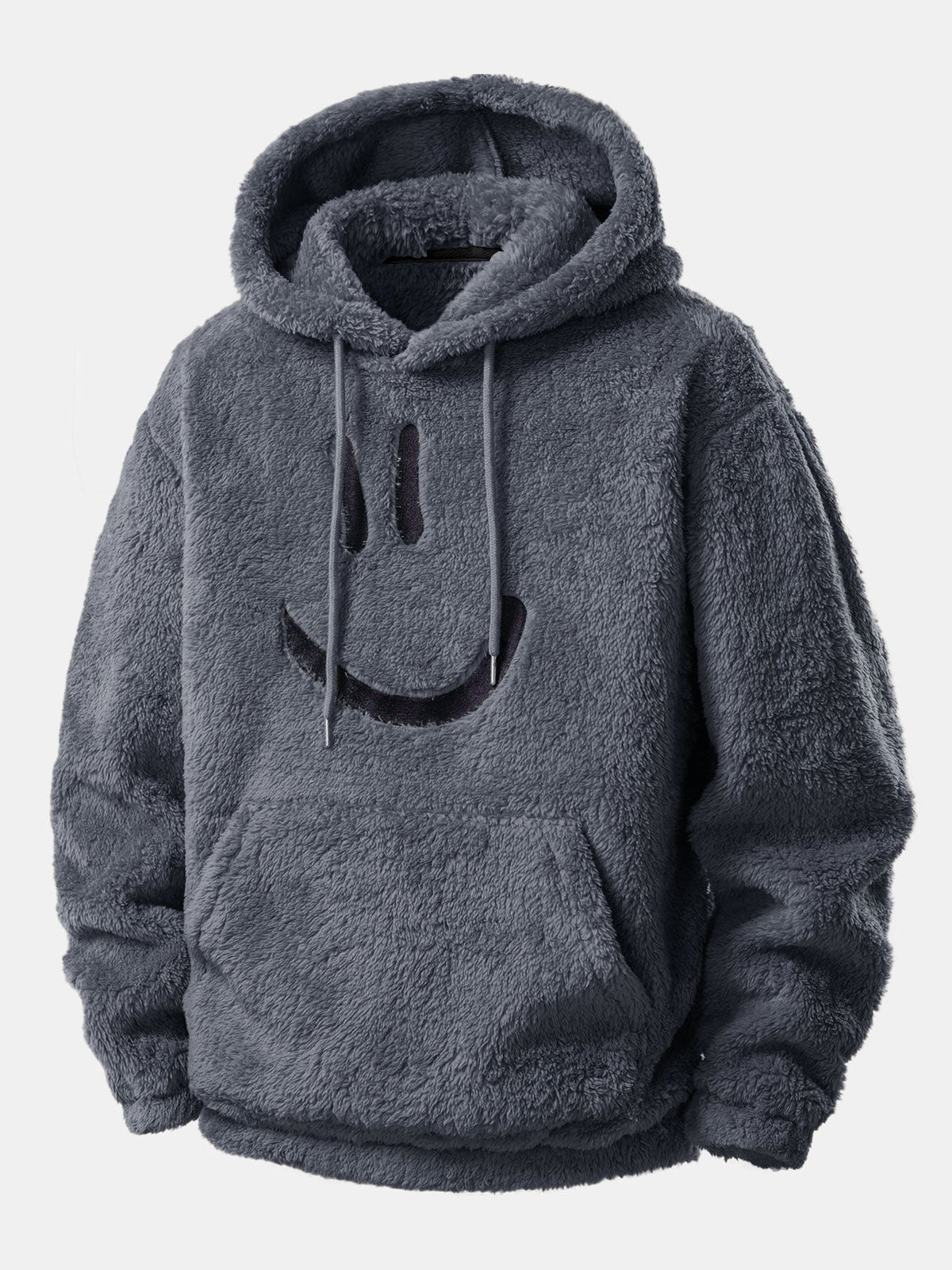 Embroidered Smiley Teddy Hoodie & Joggers Set