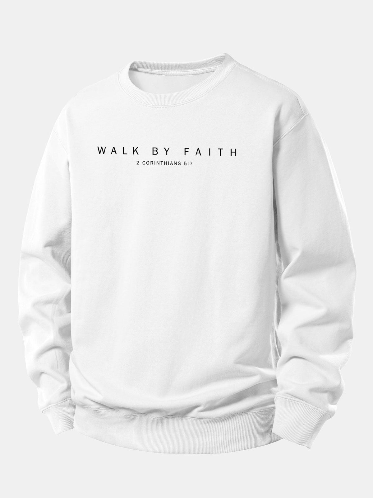 Moletom de caimento confortável com estampa “Walk By Faith”