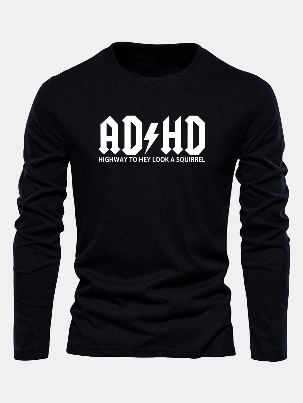 ADHD Print Long Sleeve Cotton T-Shirt