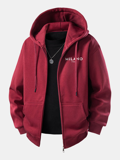 Milano Print Zip Sweatshirt