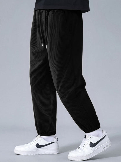 Waffle Texture Corduroy Joggers