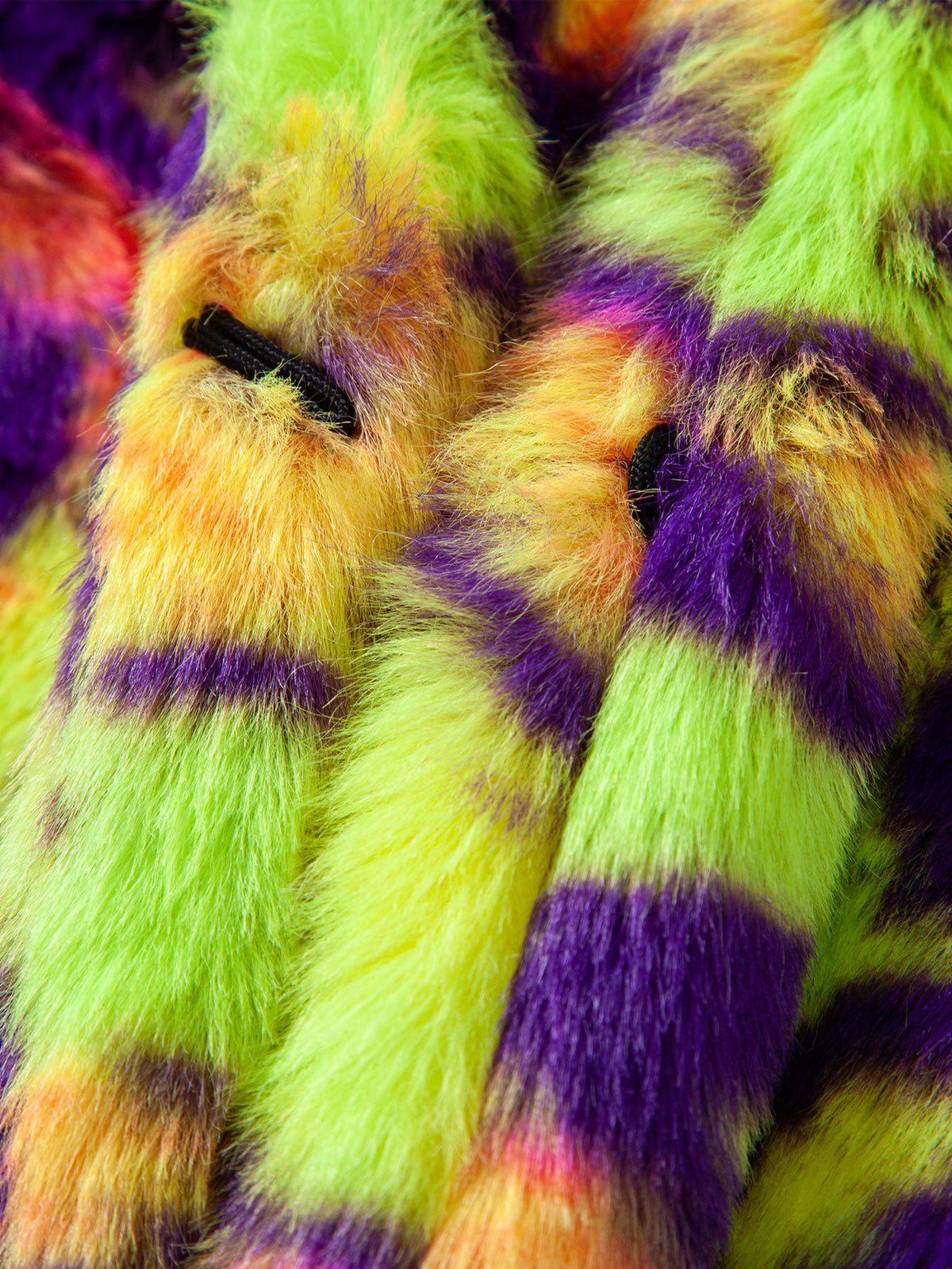 Colourful Leopard Faux Fur Longline Hooded Coat