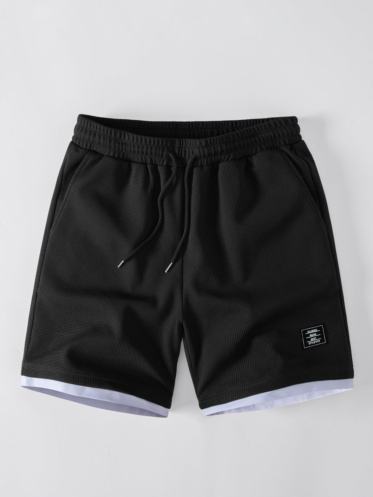 2-in-1 Waffle Notch Neck T-Shirt & 7" Shorts Set
