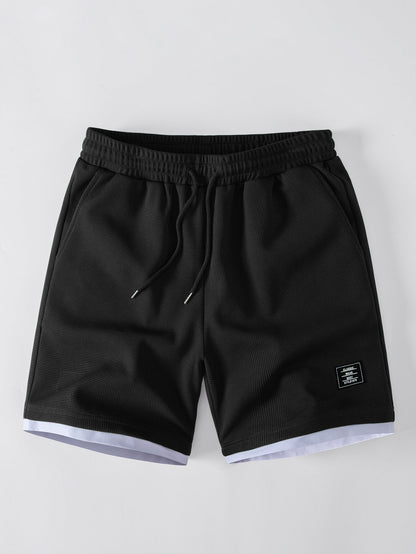 2-in-1 Waffle Notch Neck T-Shirt & 7" Shorts Set