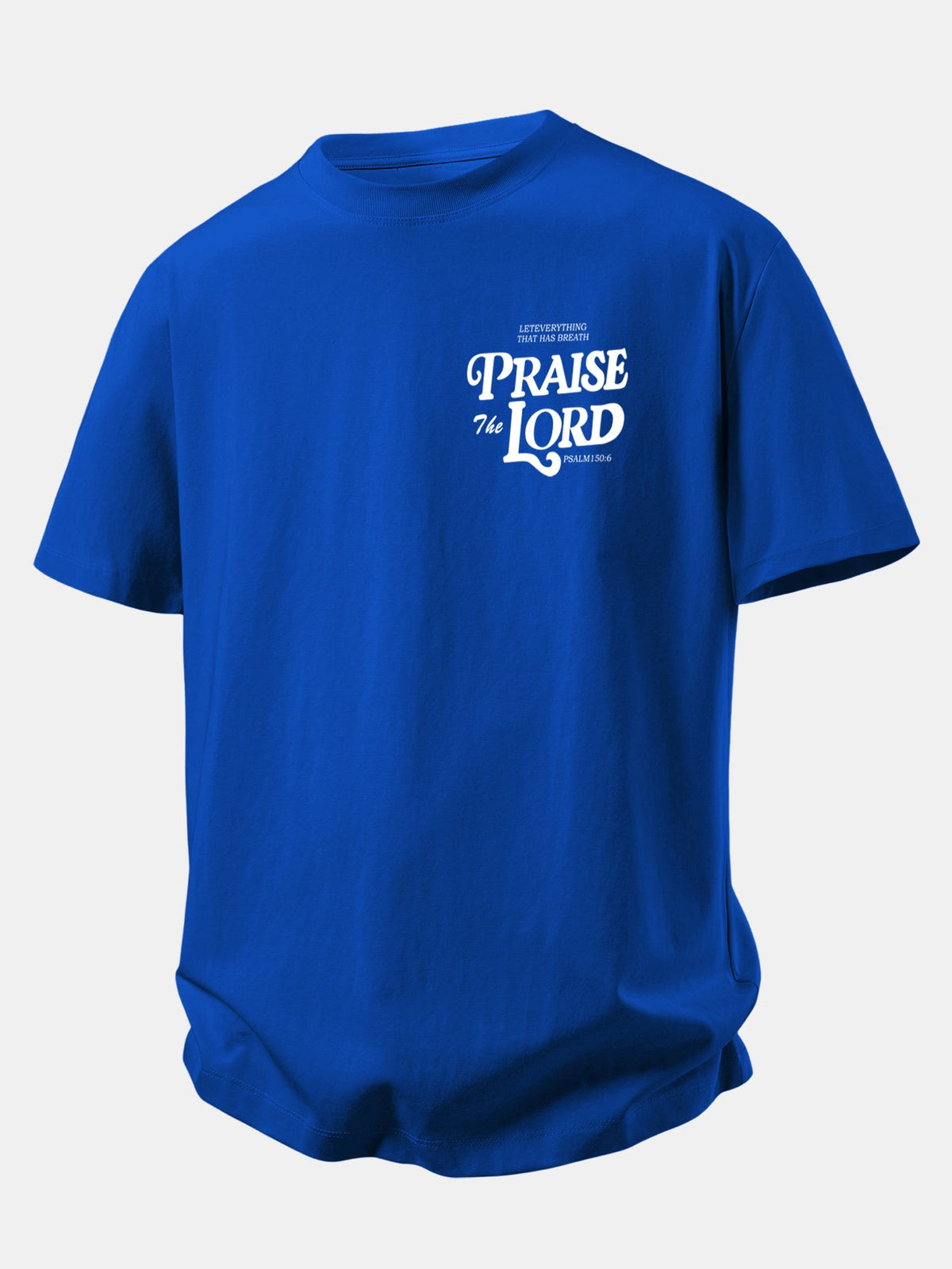 Camiseta de Algodão com Estampa Praise The Lord e Caimento Relaxado