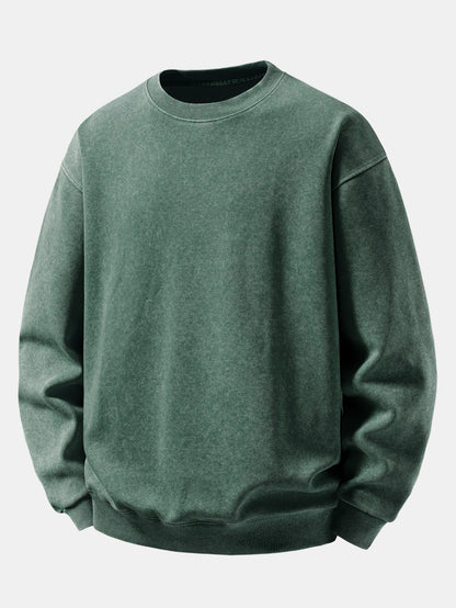 Washed Distressed Relaxed Sweatshirt