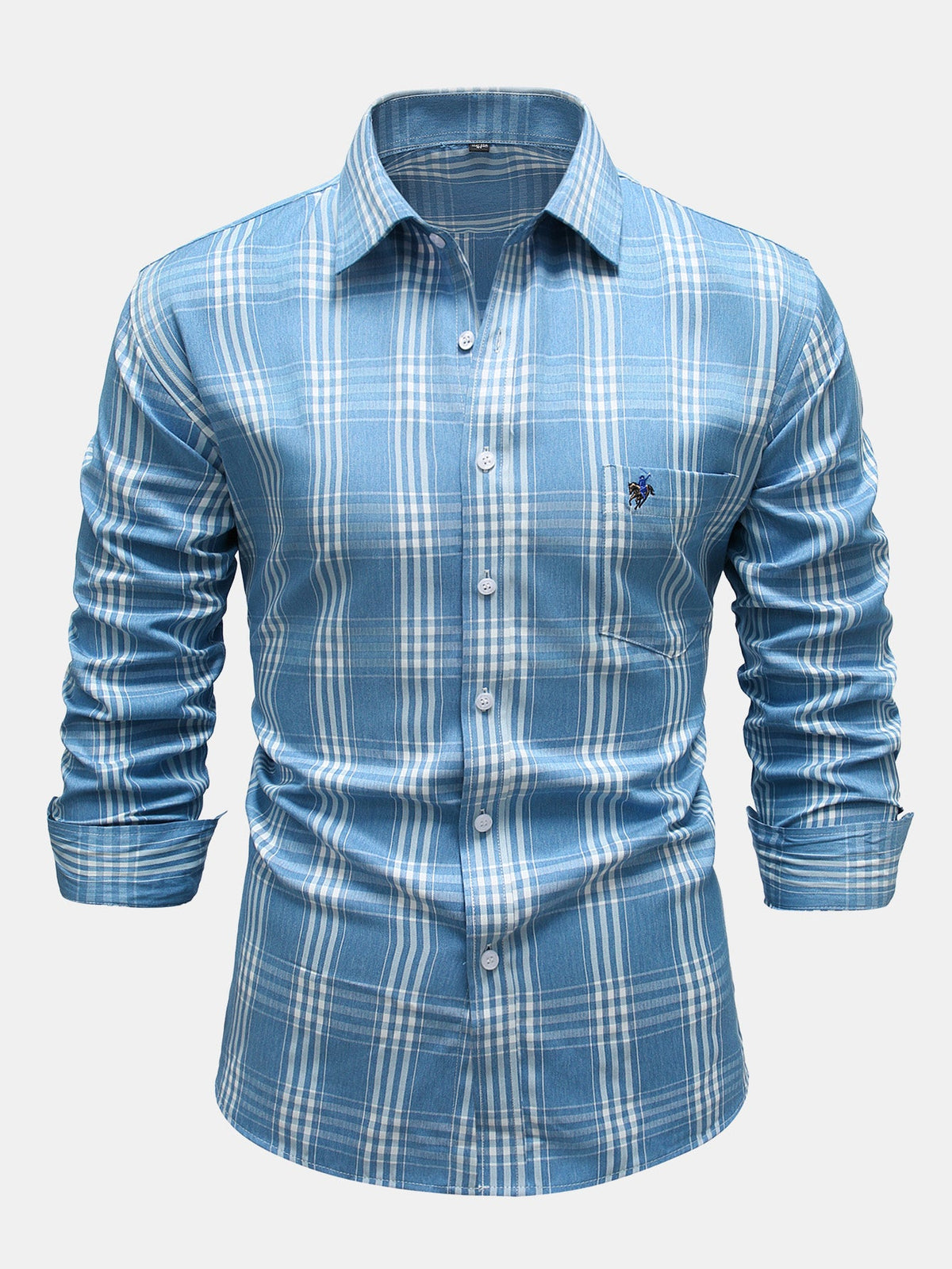 Camisa xadrez de algodão com botões