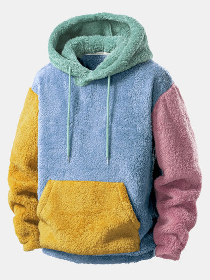 Colour Block Plush Sweatshirt