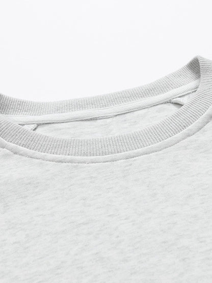 Moletom raglan vintage listrado de gola redonda e modelagem confortável