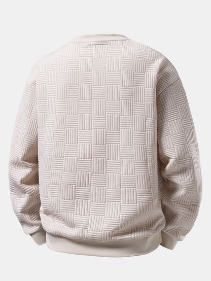 Striped Jacquard Relaxed Sweatshirt