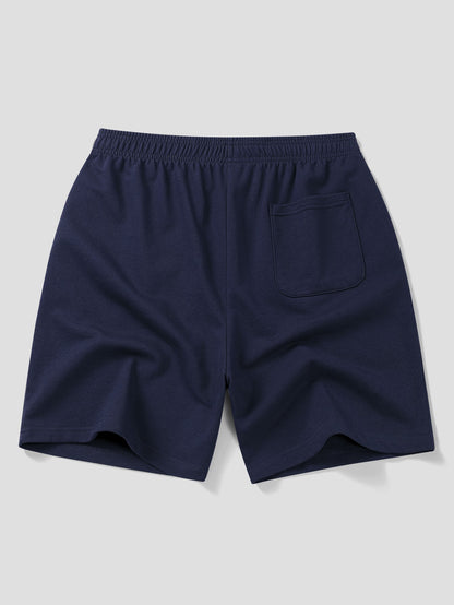 Polo de Algodão com Gola Contrastante e Shorts de Algodão com Cordão de 7"