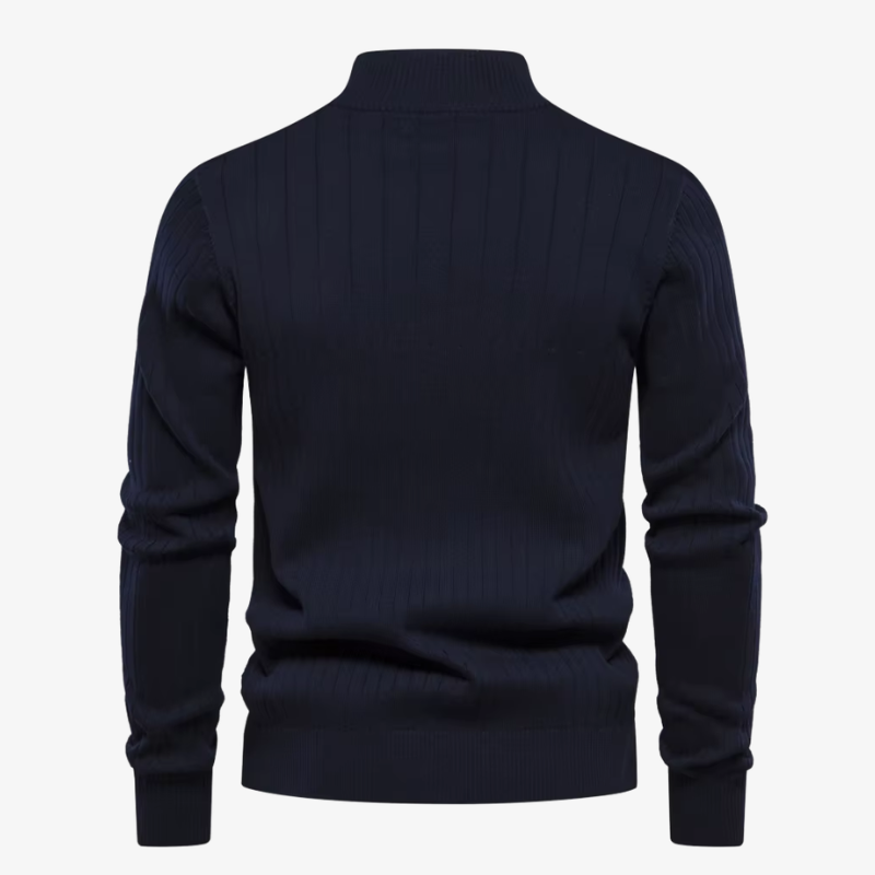 The Cavendish Ribbed Quarter-Zip Jumper