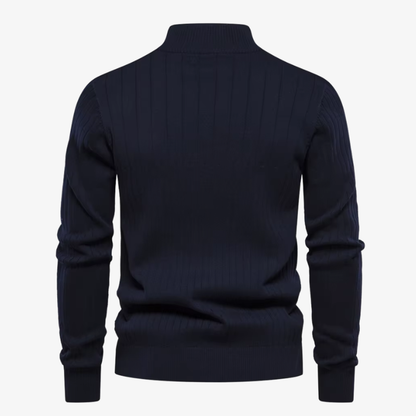 The Cavendish Ribbed Quarter-Zip Jumper