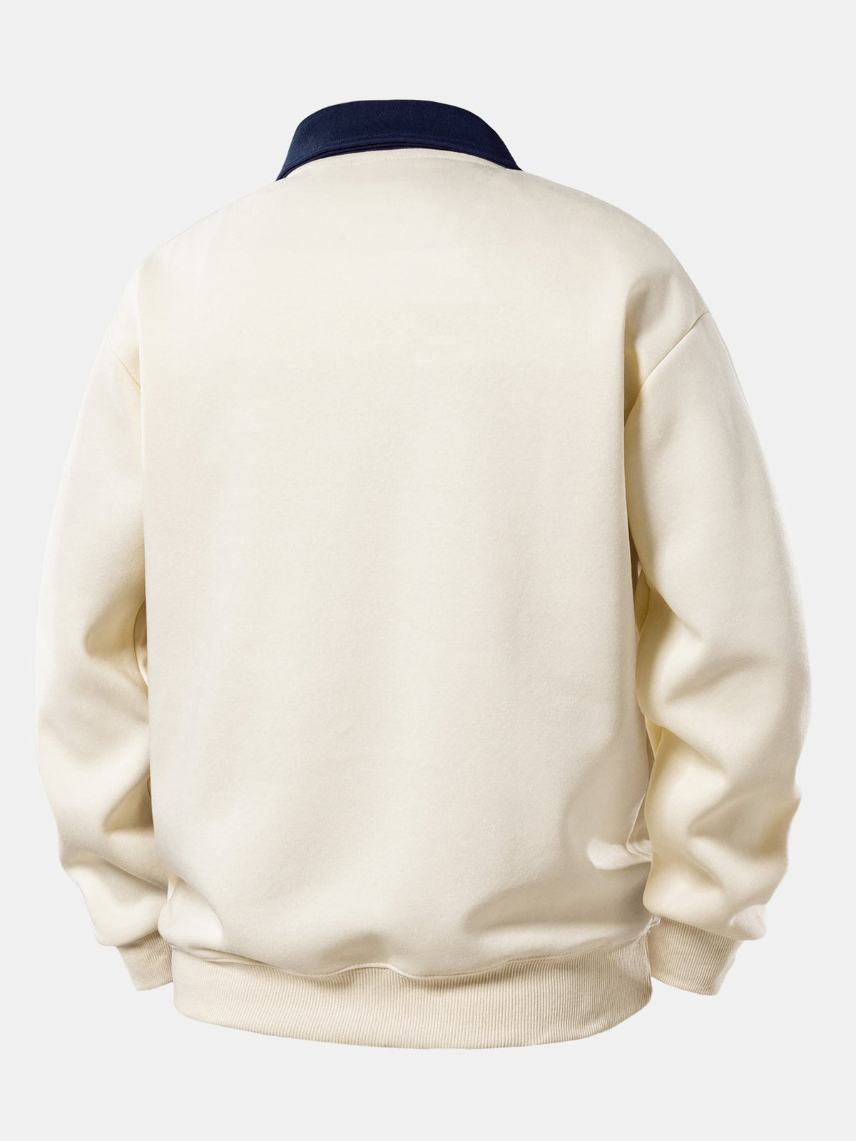 Moletom Polo com Contraste e Calça de Moletom de Perna Reta, Modelagem Relaxada