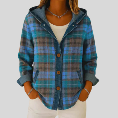 Clover | Hooded Checked Shacket