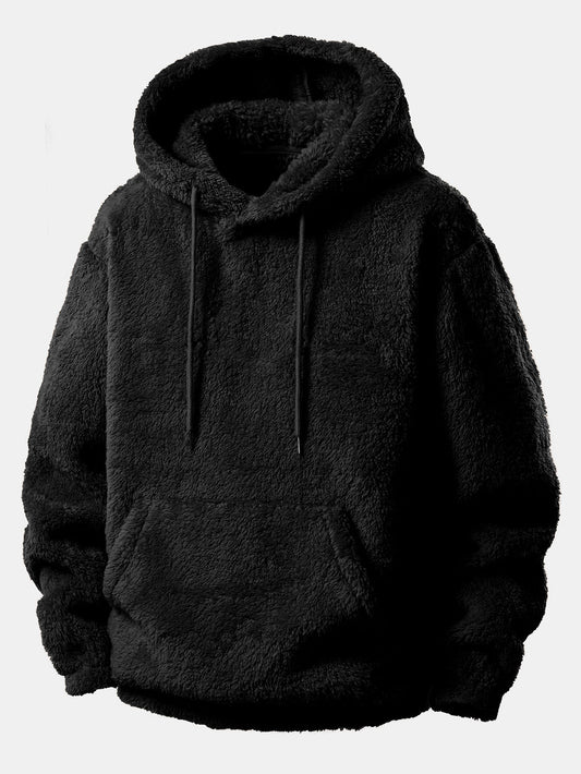 Basic Teddy Hoodie & Straight Trousers Set