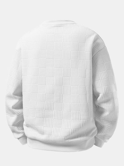 Striped Jacquard Relaxed Sweatshirt