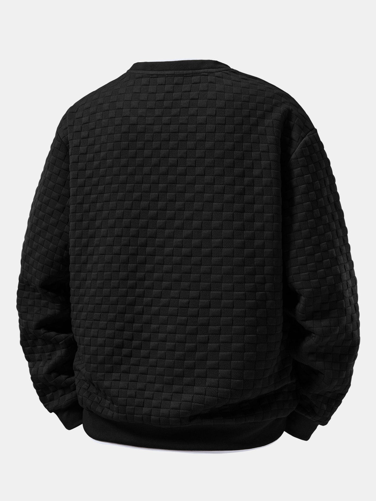 2-in-1 Plaid Jacquard Sweatshirt