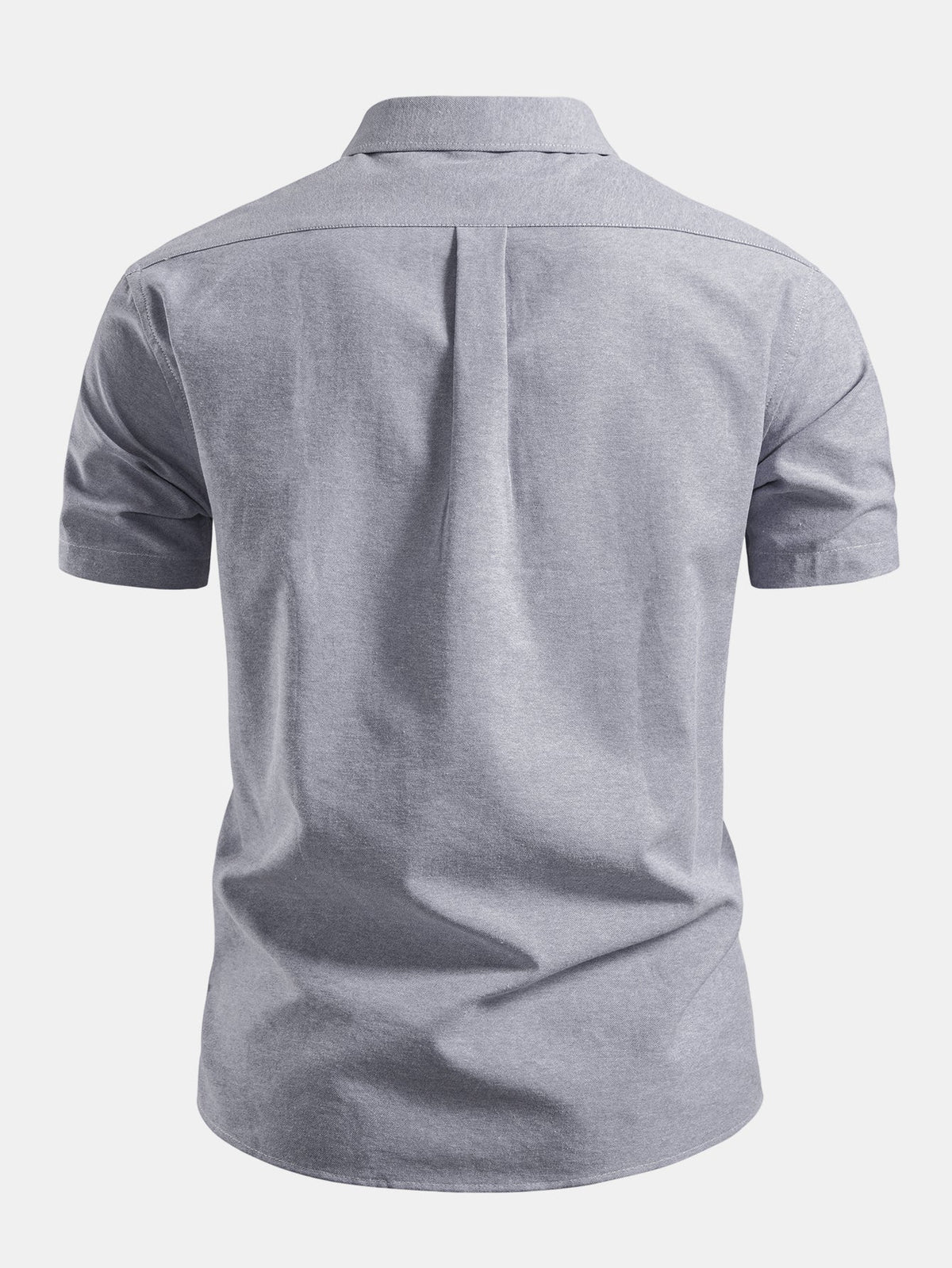 Camisa Oxford de algodão listrado com botões e contraste