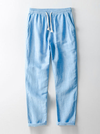 Calça de Linho com Perna Reta