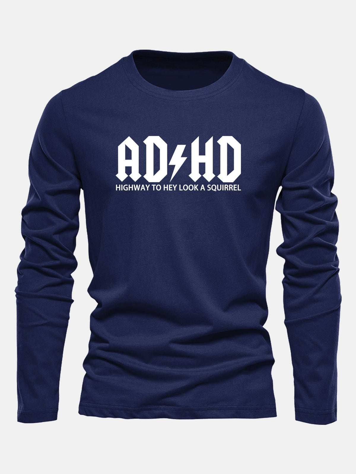 ADHD Print Long Sleeve Cotton T-Shirt