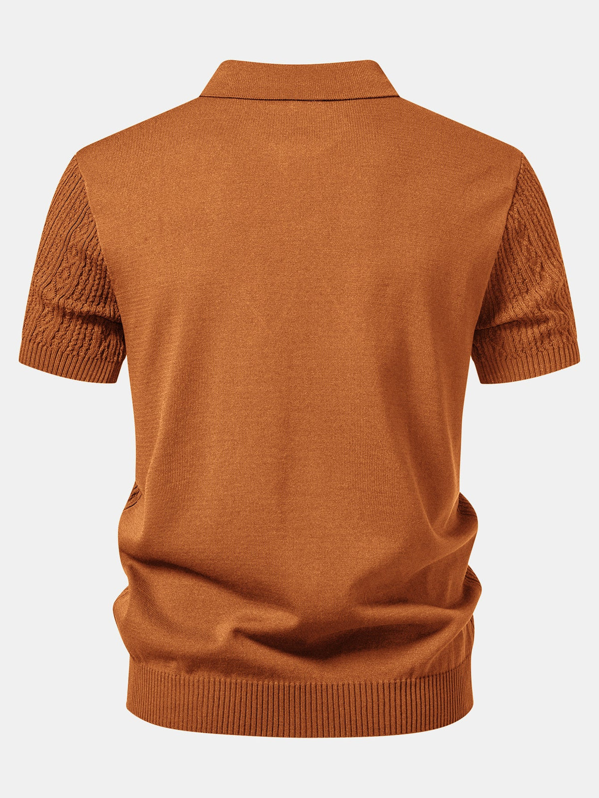 Geometric Jacquard Knit Polo