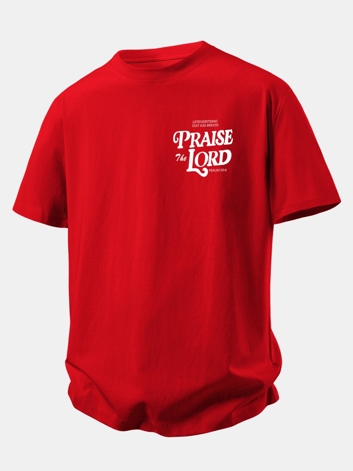 Camiseta de Algodão com Estampa Praise The Lord e Caimento Relaxado