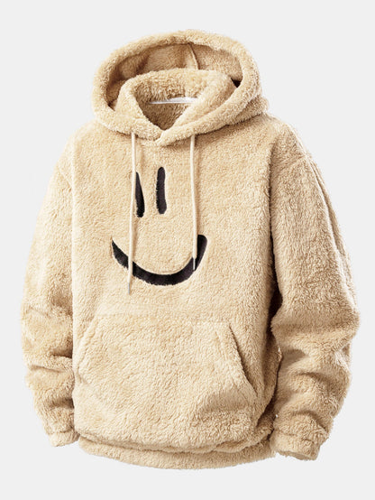 Embroidered Smiley Teddy Hoodie & Joggers Set