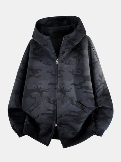 Camo Zip Hooded Jacket