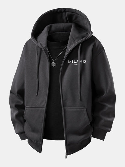Milano Print Zip Sweatshirt