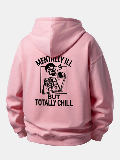 Coffee Skeleton Back Print Relaxed Sweatshirt