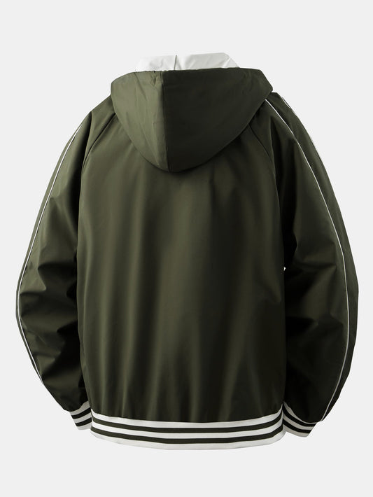 Relaxed Hooded Zip Jacket