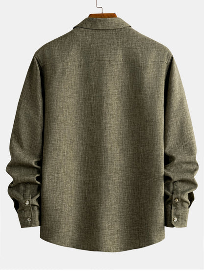 Long Sleeve Button-Up Linen Shirt