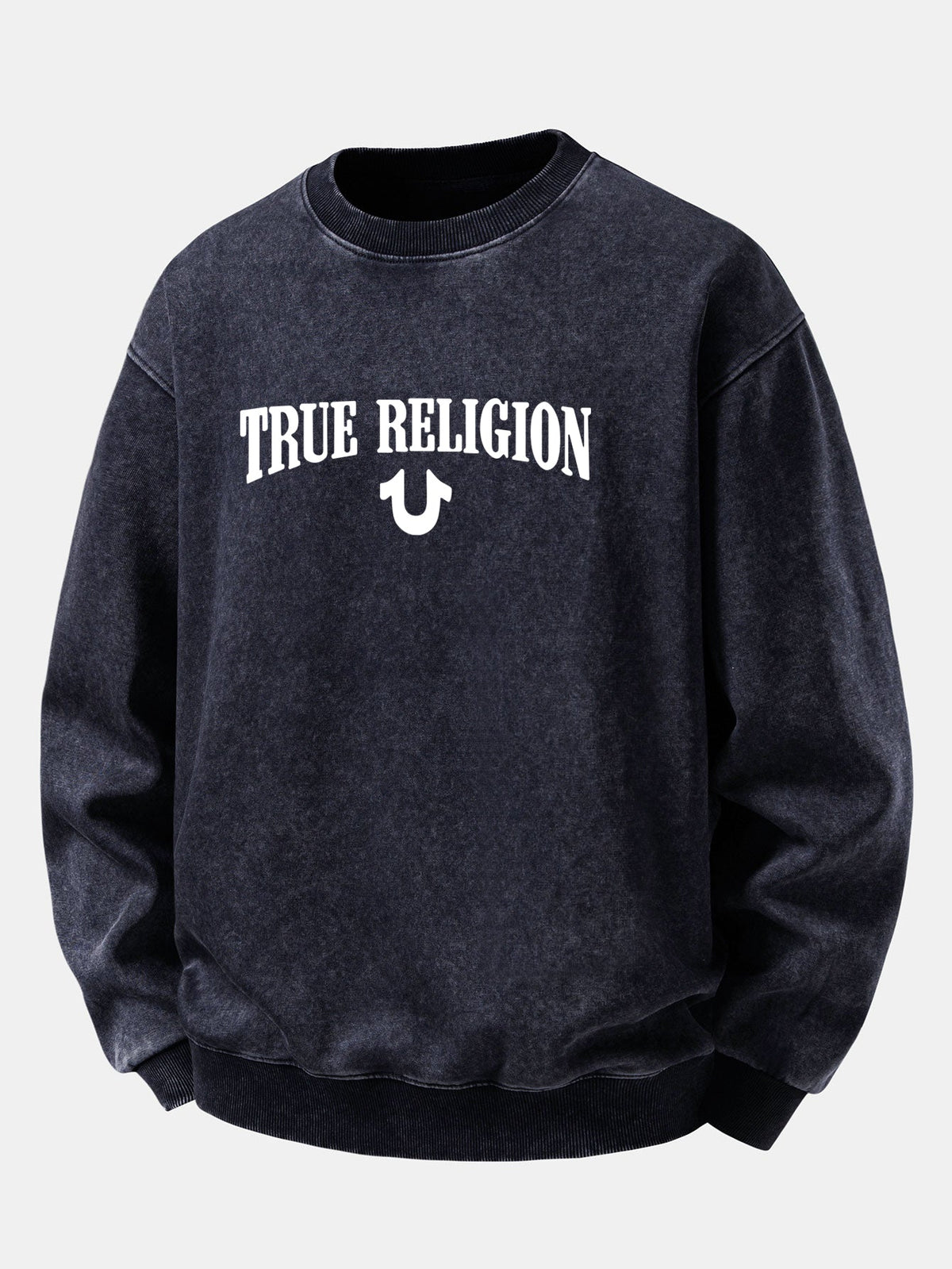 "True Religion" Washed Distressed Sweatshirt