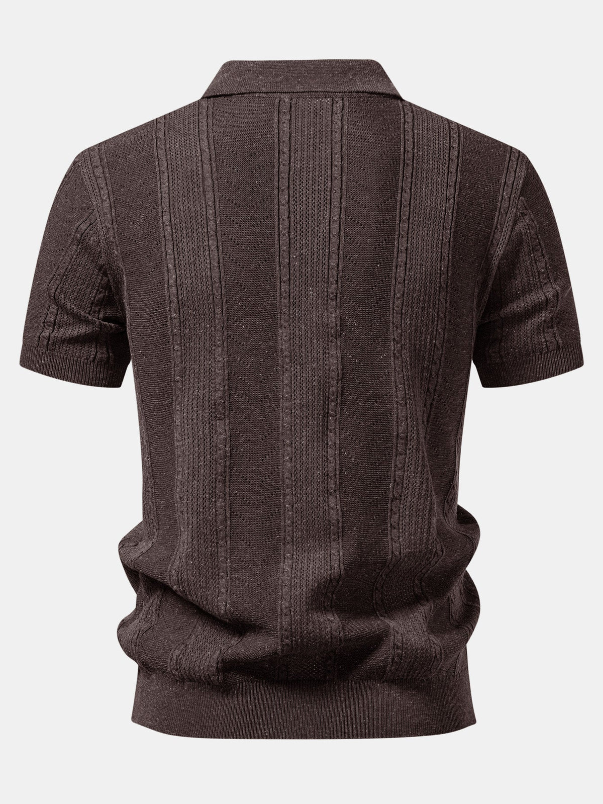Textured Linen Knit Polo