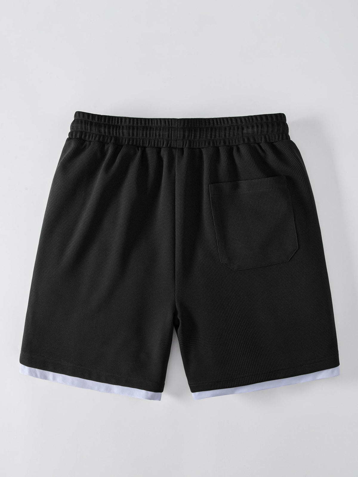 2-in-1 Waffle Notch Neck T-Shirt & 7" Shorts Set