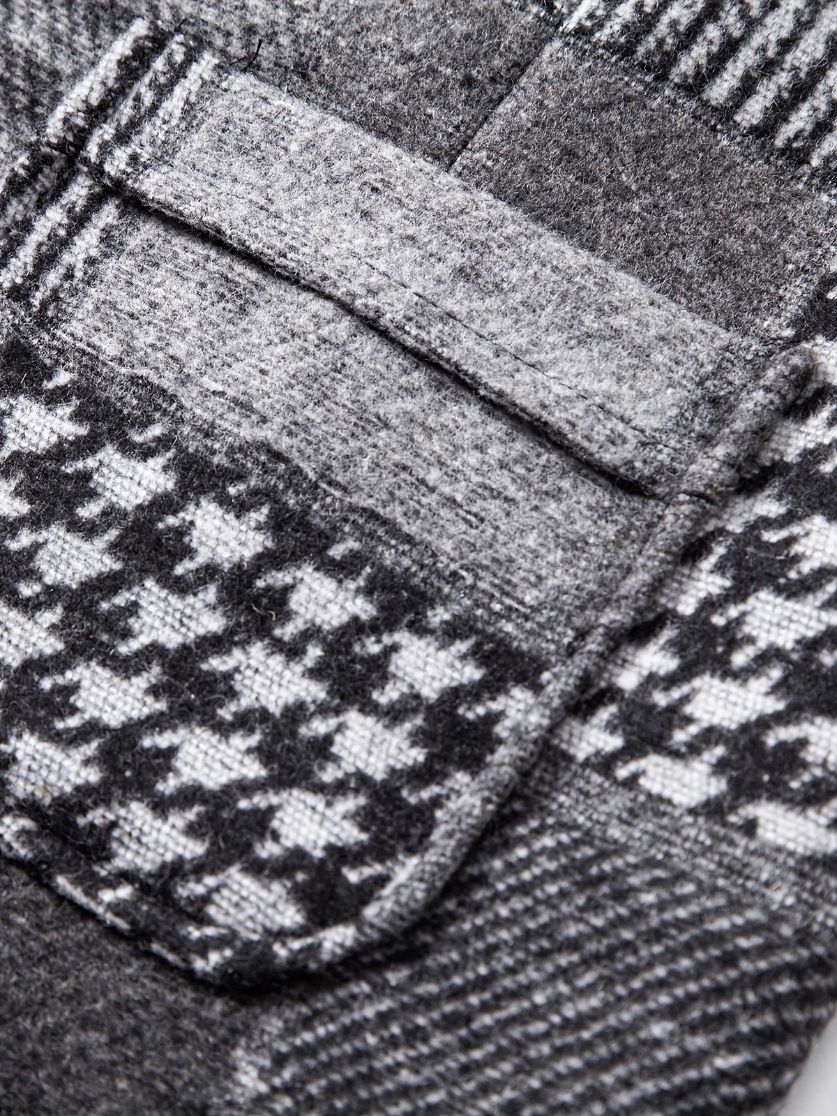 Leo | Patchwork Tweed Waistcoat with Herringbone Pattern