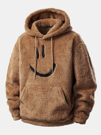 Embroidered Smiley Teddy Hoodie & Joggers Set