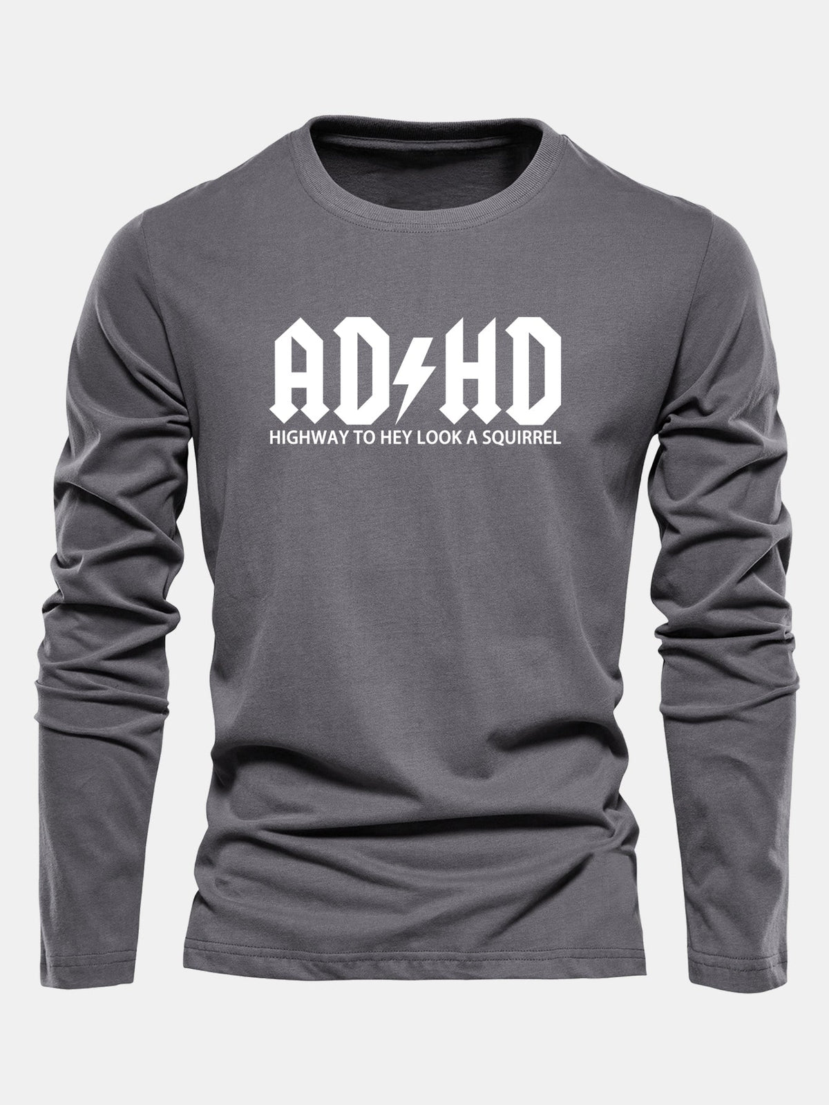 ADHD Print Long Sleeve Cotton T-Shirt