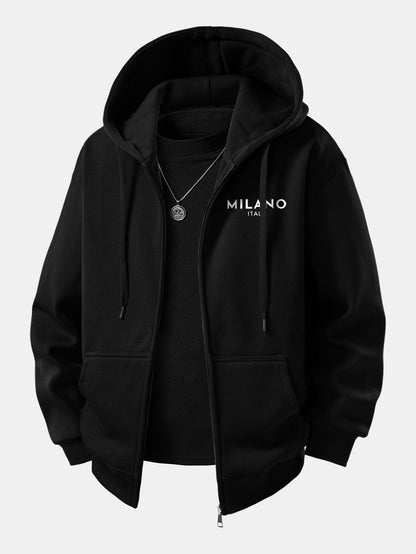 Milano Print Zip Sweatshirt