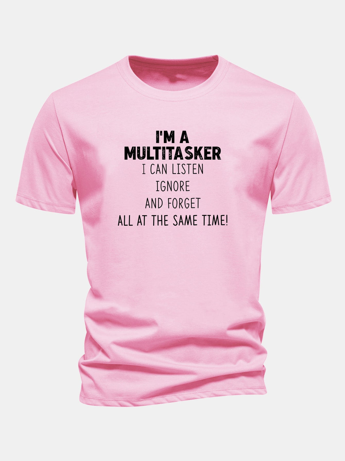 Camiseta de algodão estampada multifuncional de corte regular