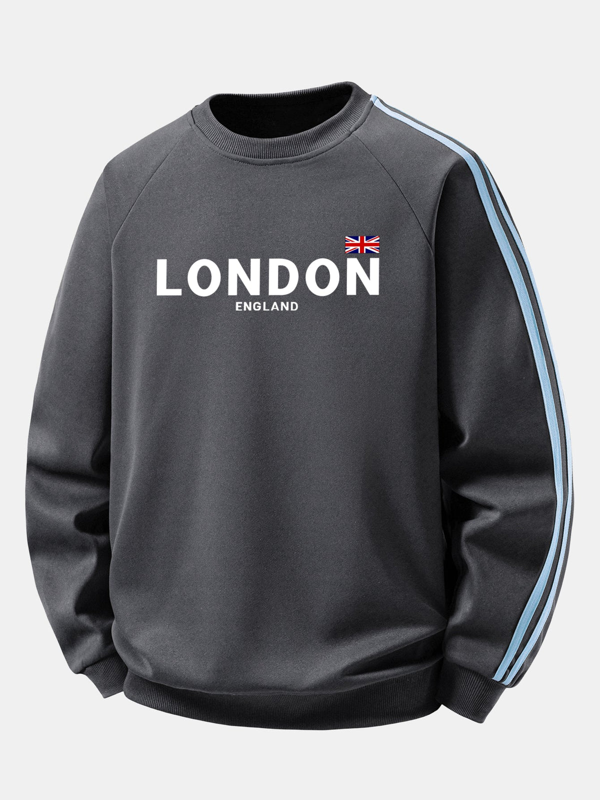 London Print Contrast Stripe Raglan Sweatshirt