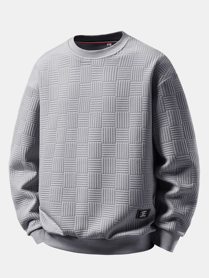 Striped Jacquard Relaxed Sweatshirt