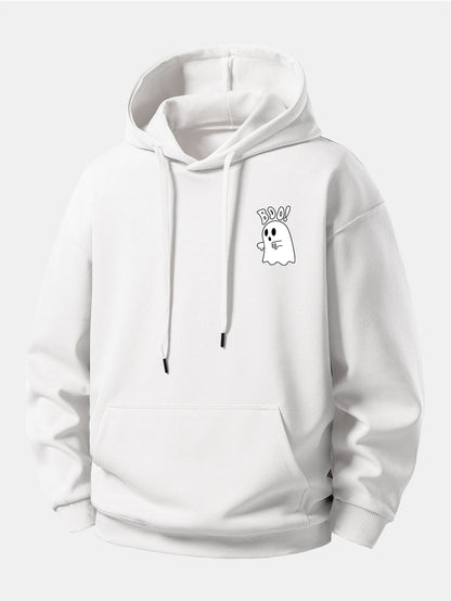 BOO Ghost Print Oversized Hoodie