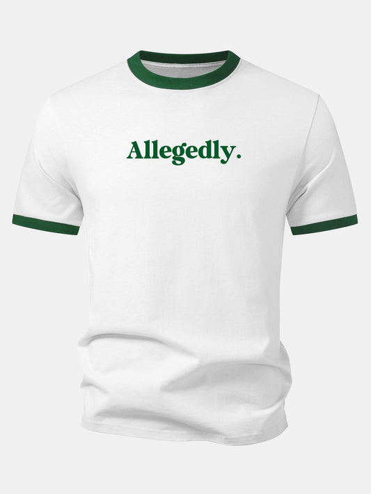 Camiseta com estampa contrastante Allegedly Ringer