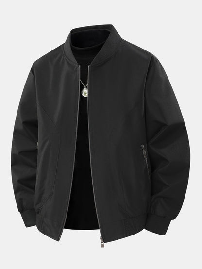 Jaqueta bomber com zíper