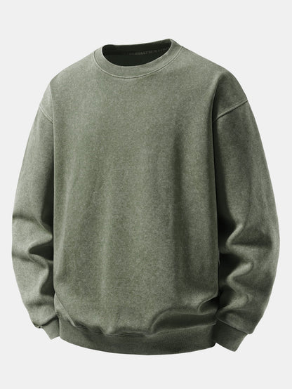 Washed Distressed Relaxed Sweatshirt