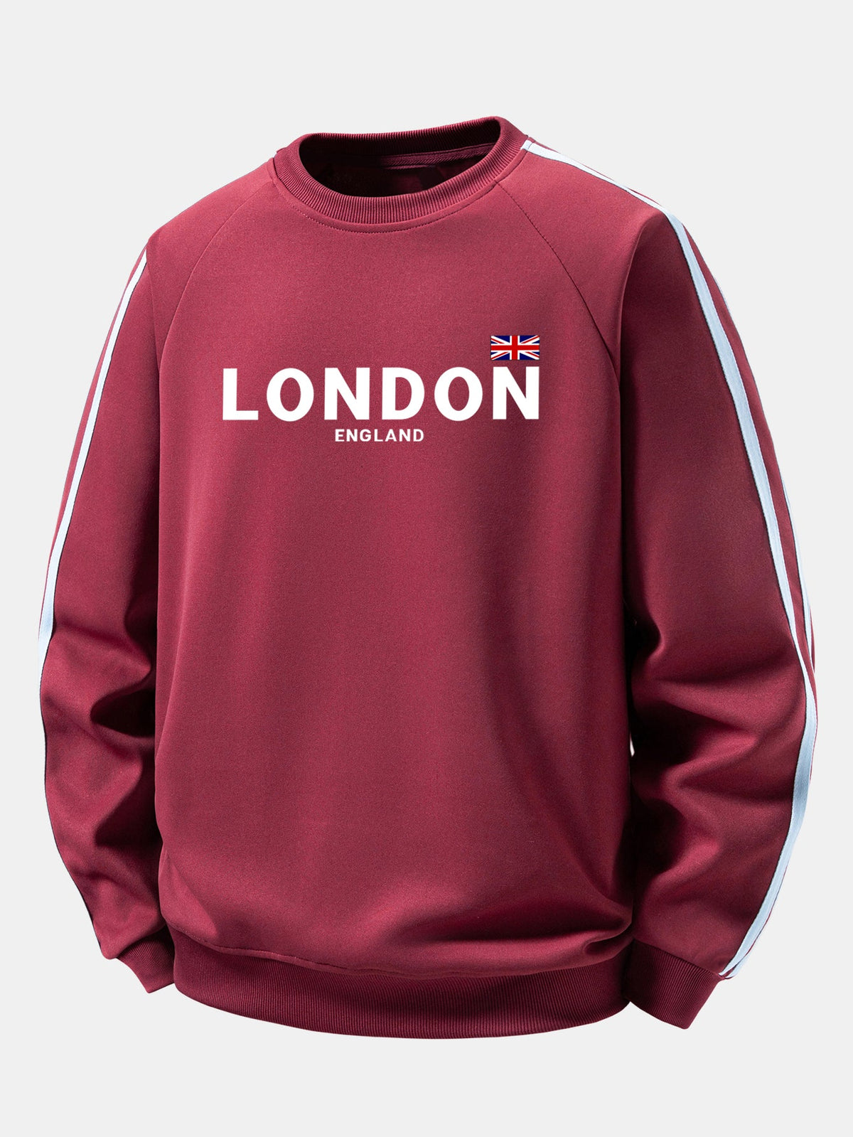 London Print Contrast Stripe Raglan Sweatshirt