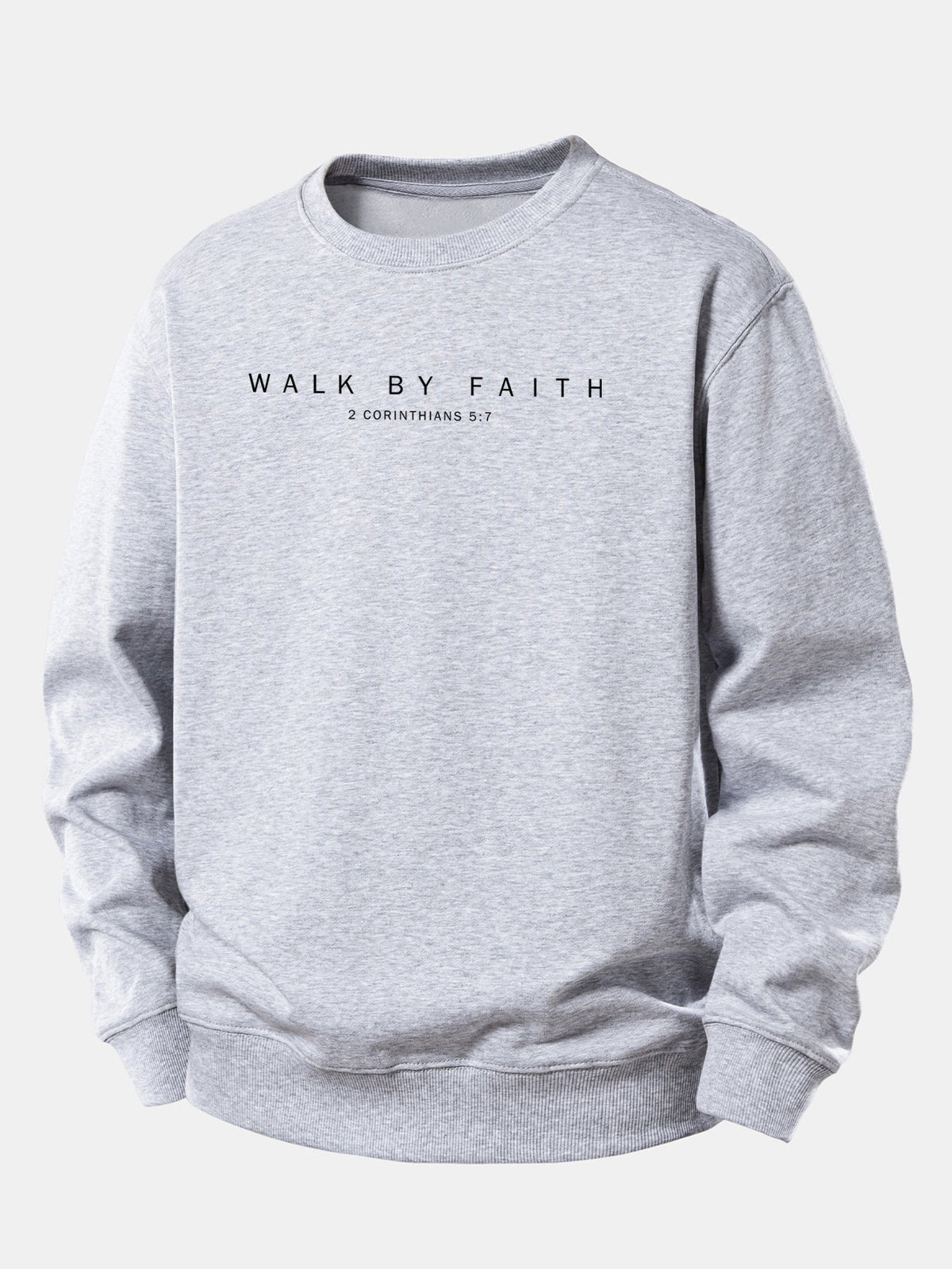 Moletom de caimento confortável com estampa “Walk By Faith”