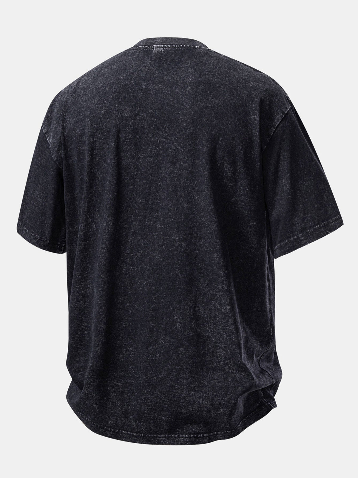 Camiseta Oversized com Ombro Caído e Efeito Desgastado Lavado & Shorts com Cordão
